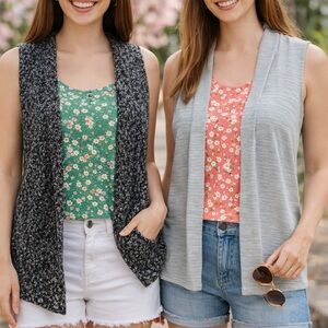 Duo Bundle: DKNYC & Ricki’s Knit Vests – Size L